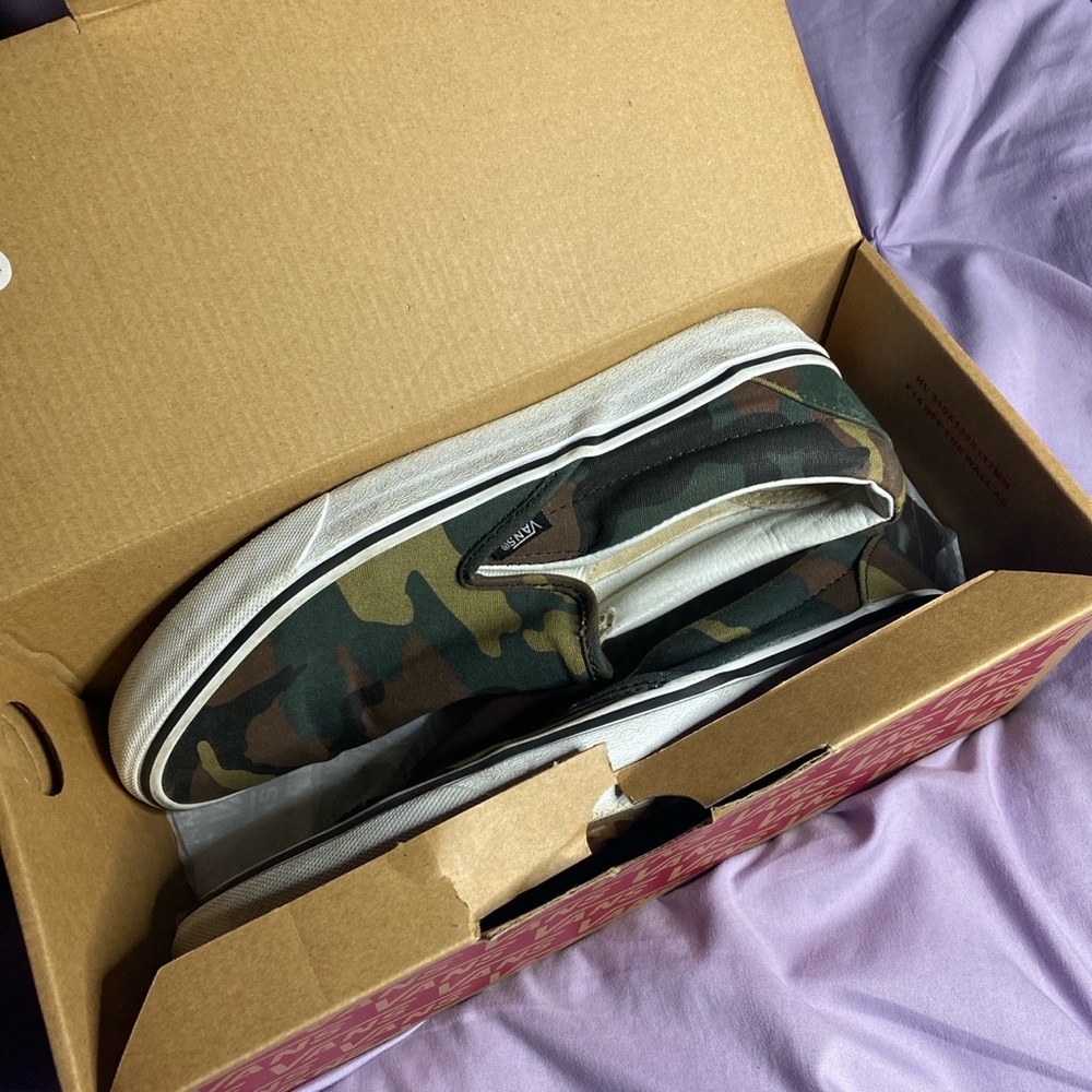 Camo Slide on vans Women’s